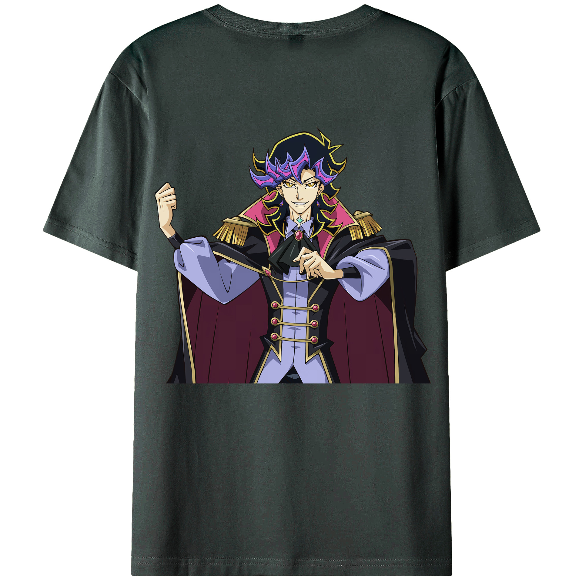 （画像用） 遊☆戯☆王 Yu-Gi-Oh! 綿100％ メンズ半袖Tシャツ（バックプリント） 通気性